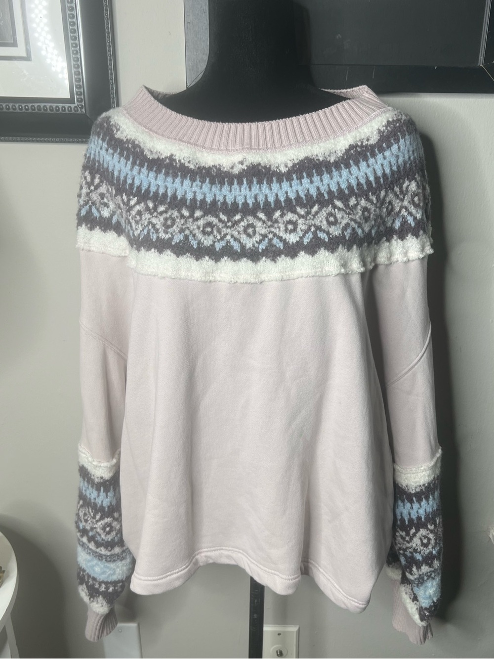 Free people chilly sweatshirt X-large hushed violet combo - Picture 5 of 11